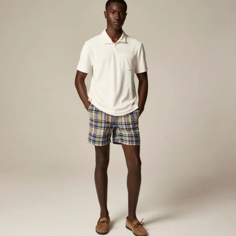 5.5" Pier short in cotton madras