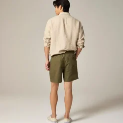 5.5'' Pier short in cotton-linen blend