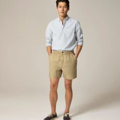 5.5'' Pier short in cotton-linen blend