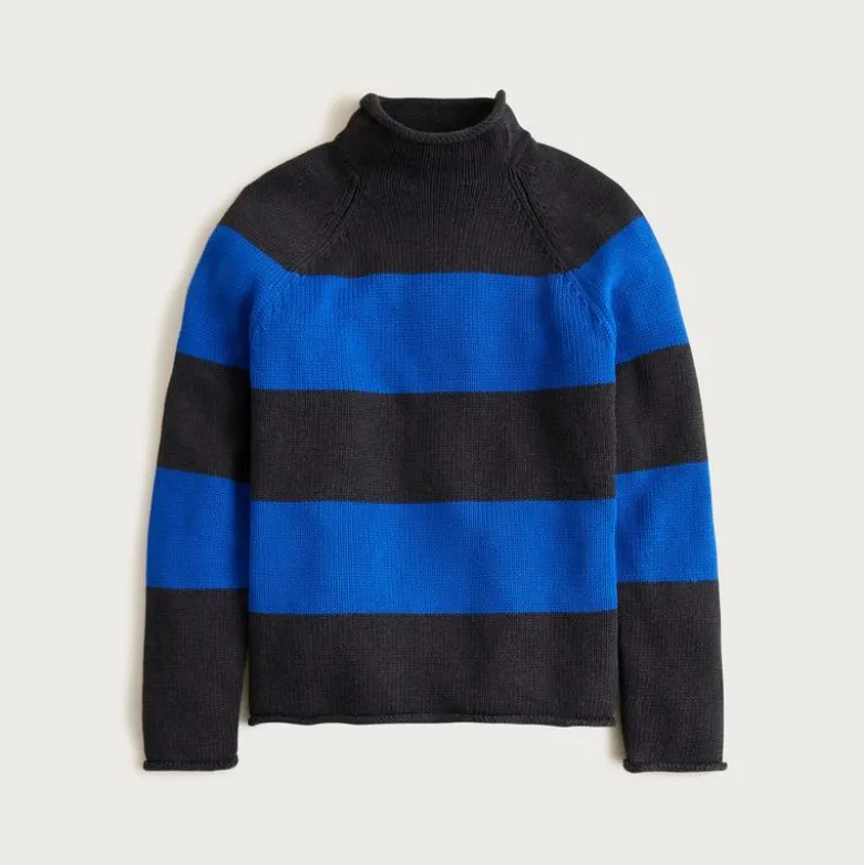1988 Rollneck™ sweater in cotton hoop stripe