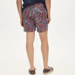 6" stretch swim trunk in print with ECONYL® nylon