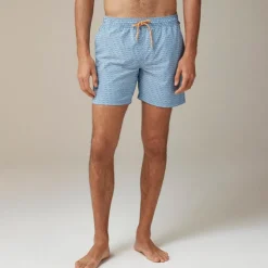 6" stretch swim trunk in print with ECONYL® nylon
