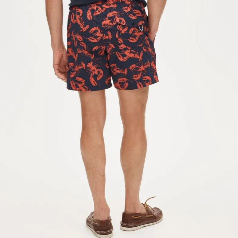 6" stretch swim trunk in print