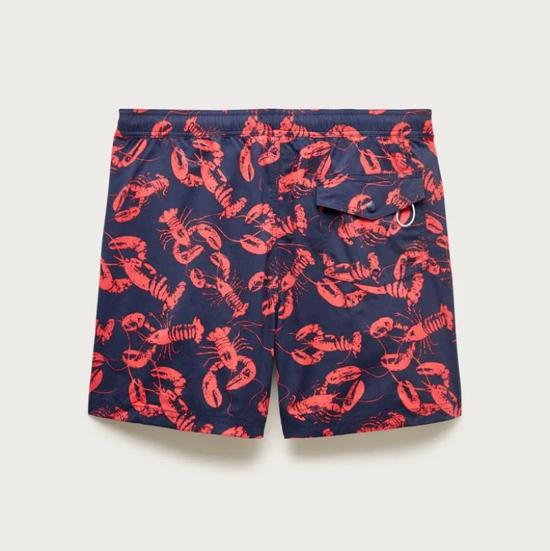 6" stretch swim trunk in print