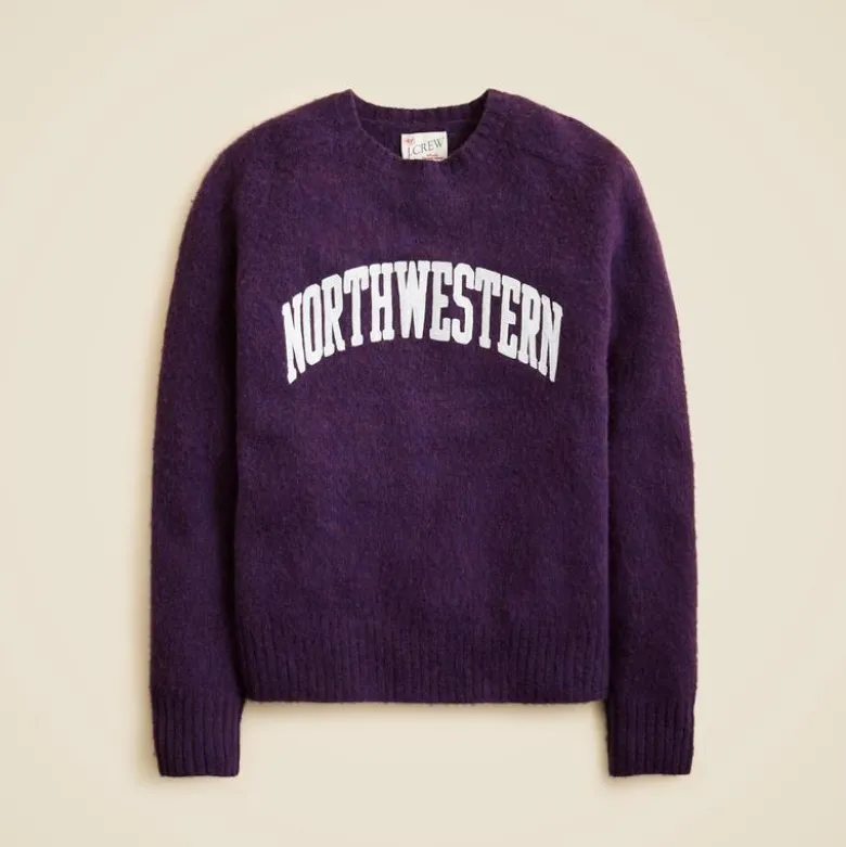 '47 X J.Crew brushed wool Northwestern sweater