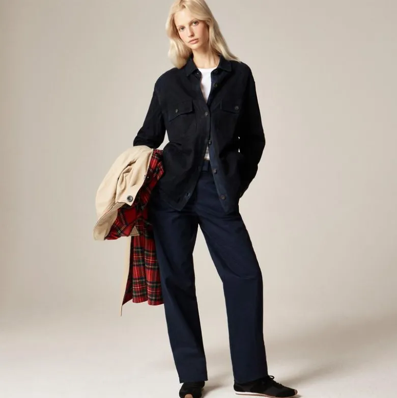 Alex Eagle X J.Crew oversized suede shirt