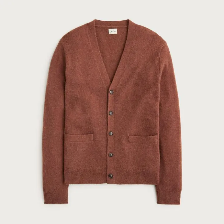 Alpaca-blend V-neck cardigan