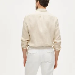 Baird McNutt Irish linen point-collar shirt