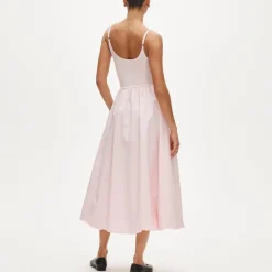 Basque-waist mixy dress