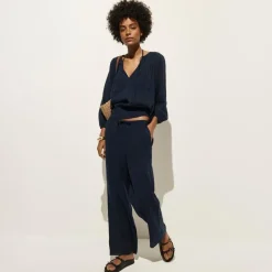 Beach pant in Hampton linen-blend