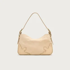 Berkeley small shoulder bag in studded leather and suede