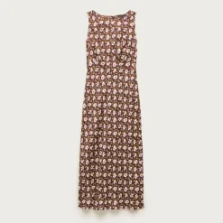 Bias-cut slip dress in floral print