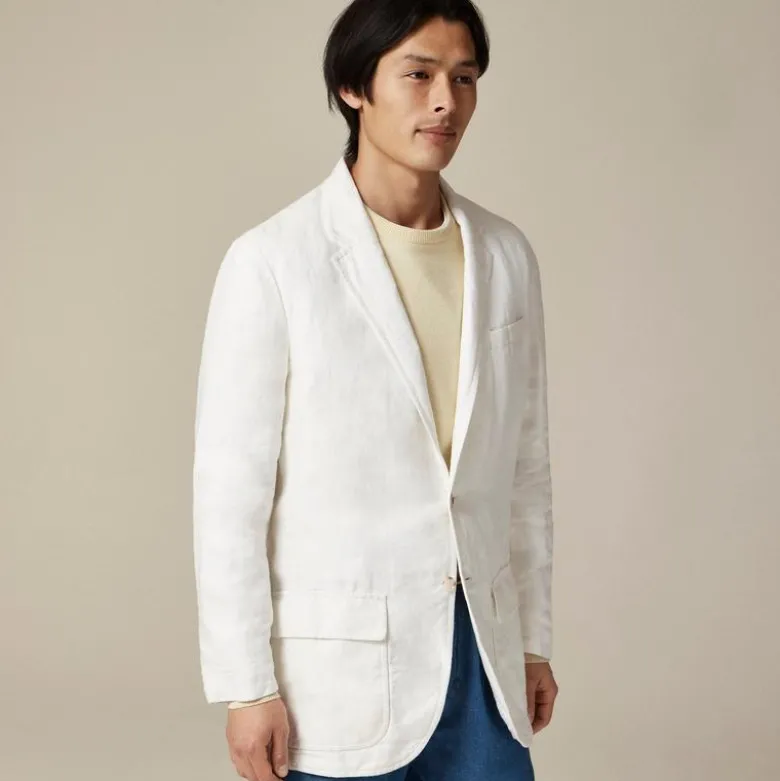 Big-fit suit jacket in Italian linen