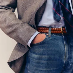 Blazer in English wool-linen blend