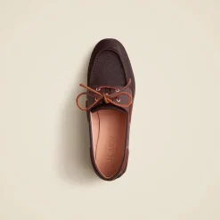 Boat shoes in calf hair and leather