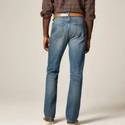 Bootcut creased jean in vintage medium wash