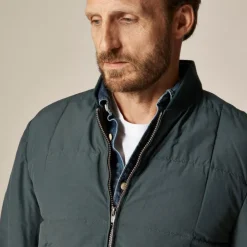 Box-quilt insulated bomber jacket with PrimaLoft®