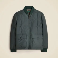 Box-quilt insulated bomber jacket with PrimaLoft®