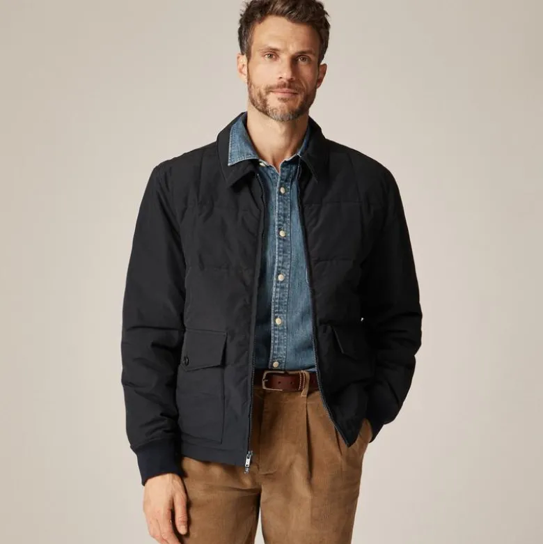 Box-quilt insulated jacket with PrimaLoft®