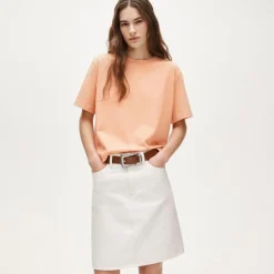 Boyfriend jersey relaxed cropped T-shirt