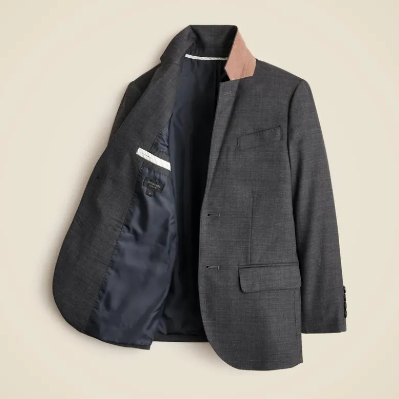 Boys' Ludlow suit jacket in stretch worsted wool blend
