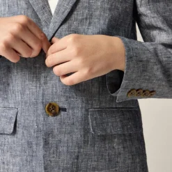 Boys' Ludlow unstructured suit jacket in linen blend