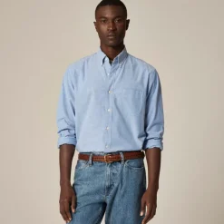 Broken-in organic cotton oxford shirt