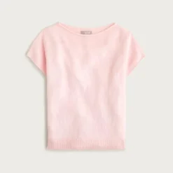 Brushed cashmere boatneck T-shirt