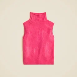 Brushed cashmere turtleneck sweater shell
