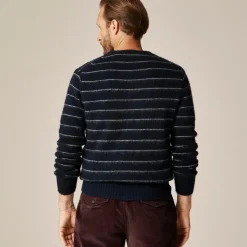 Brushed wool sweater in stripe