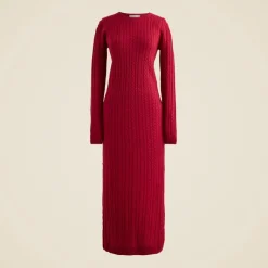 Cable-knit sweater-dress in merino wool