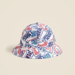Canvas bell hat in "chowda" print