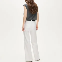 Carolina flare pant in stretch linen blend