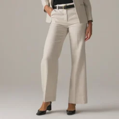 Carolina flare pant in stretch linen blend