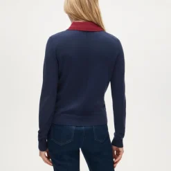 Carolyn collared sweater in merino wool