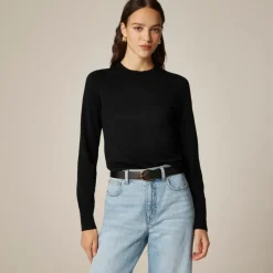 Carolyn fitted crewneck sweater in merino wool