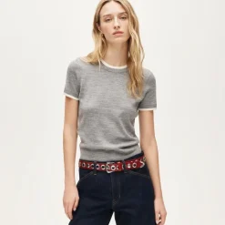 Carolyn layered sweater-tee in merino wool