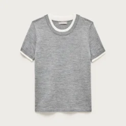 Carolyn layered sweater-tee in merino wool