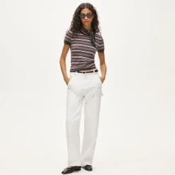 Carolyn sweater-tee in striped merino wool