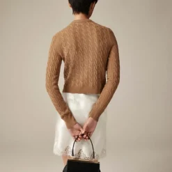 Cashmere cable-knit cardigan