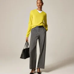 Cashmere high V-neck sweater