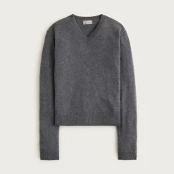 Cashmere high V-neck sweater