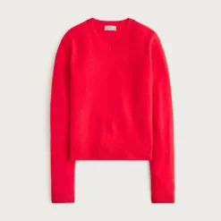Cashmere high V-neck sweater