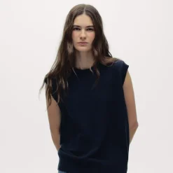 Cashmere relaxed sweater-vest