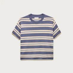 Cashmere relaxed T-shirt in stripe