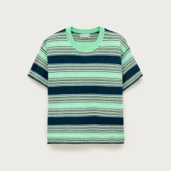 Cashmere relaxed T-shirt in stripe