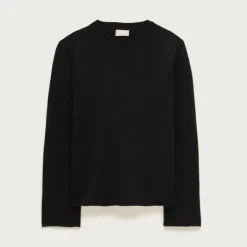 Cashmere rolled-hem crewneck sweater