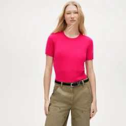 Cashmere shrunken T-shirt
