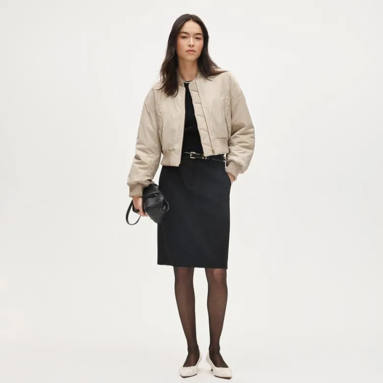 Cashmere shrunken T-shirt