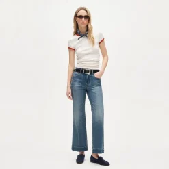 Charley kickout cropped jean in semi-stretch
